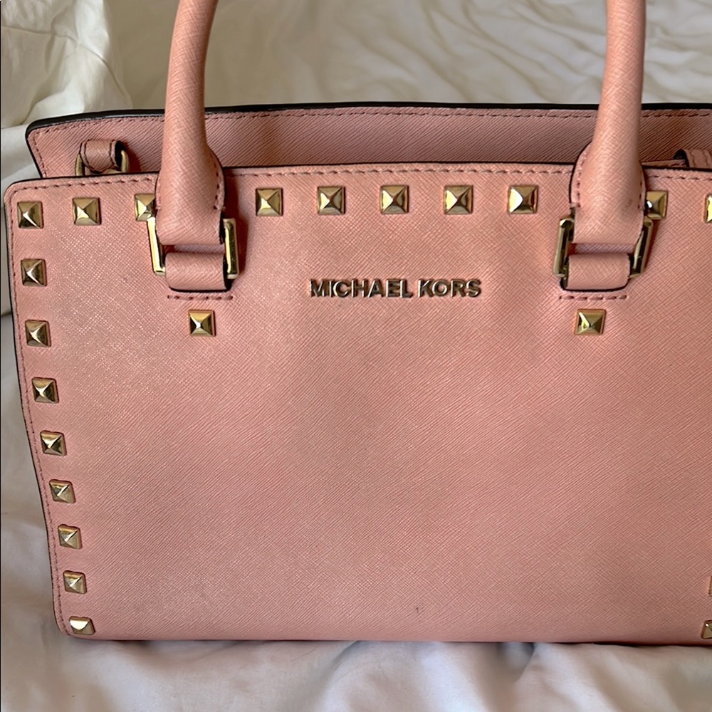 Michael Kors Pink Studded Satchel
